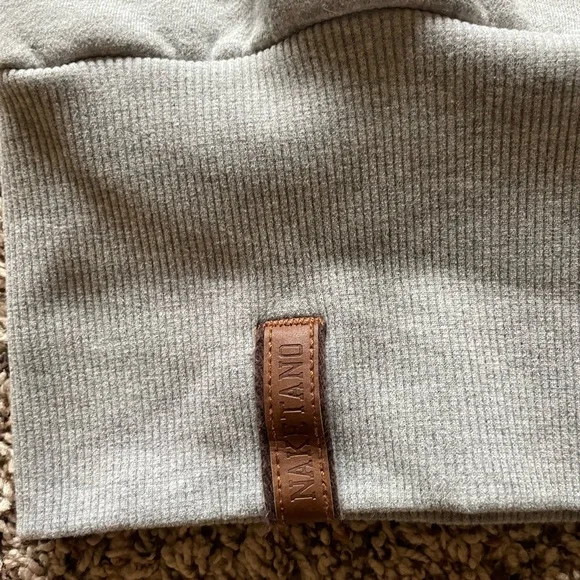 Naketano Cowl Neck Hooded Sweatshirt Hoodie Rope Drawstring Long Length Tunic - Picture 7 of 16